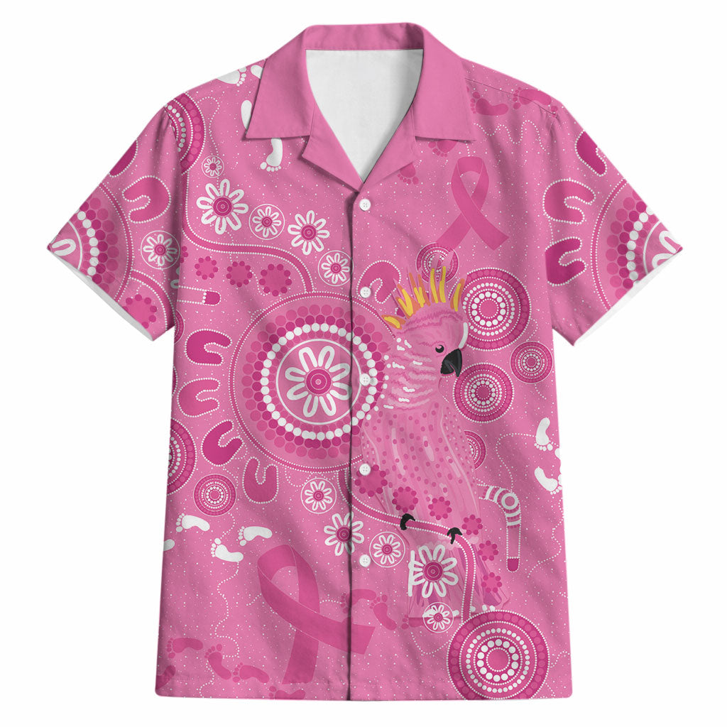 Pink Ribbon Australia Hawaiian Shirt Breast Cancer Support Aboriginal Cacatua leadbeateri