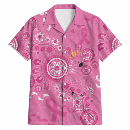 Pink Ribbon Australia Hawaiian Shirt Breast Cancer Support Aboriginal Cacatua leadbeateri