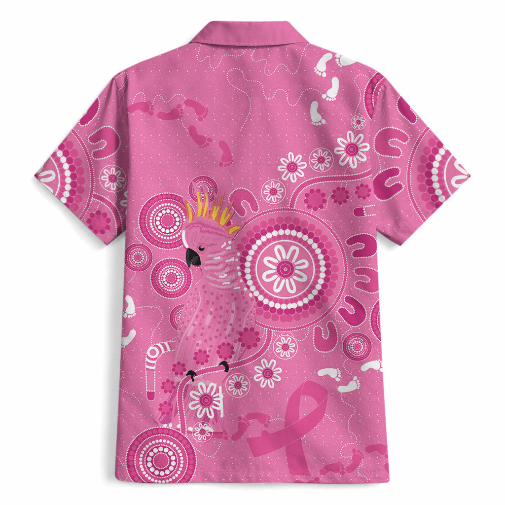 Pink Ribbon Australia Hawaiian Shirt Breast Cancer Support Aboriginal Cacatua leadbeateri