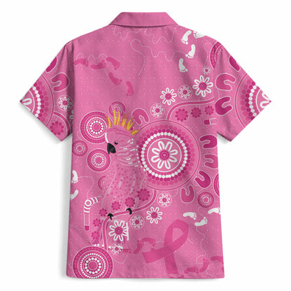 Pink Ribbon Australia Hawaiian Shirt Breast Cancer Support Aboriginal Cacatua leadbeateri