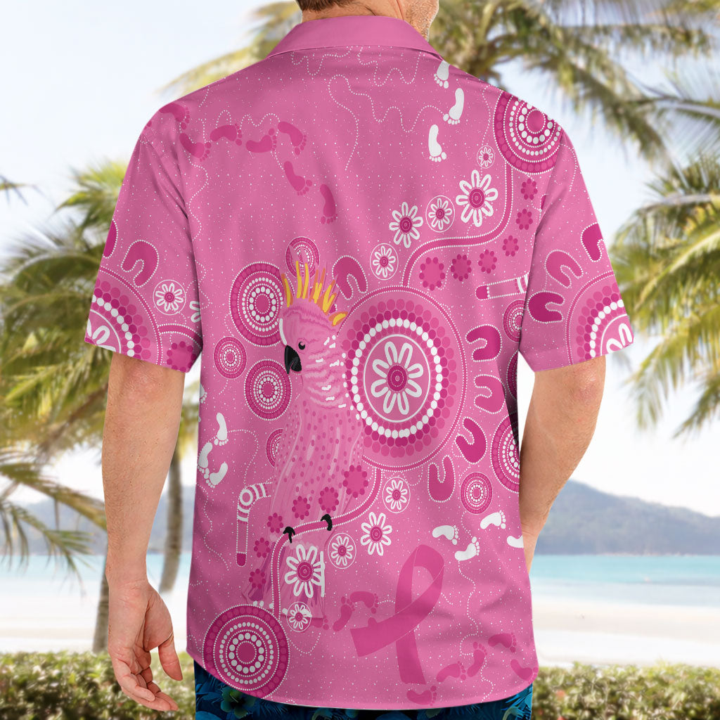 Pink Ribbon Australia Hawaiian Shirt Breast Cancer Support Aboriginal Cacatua leadbeateri