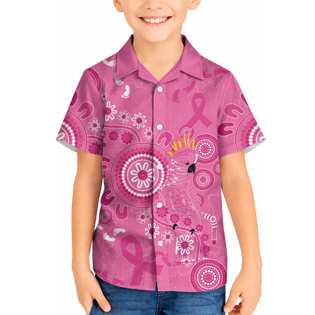 Pink Ribbon Australia Hawaiian Shirt Breast Cancer Support Aboriginal Cacatua leadbeateri