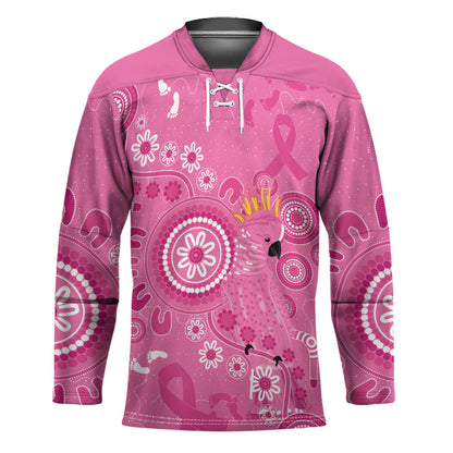Pink Ribbon Australia Hockey Jersey Breast Cancer Support Aboriginal Cacatua leadbeateri