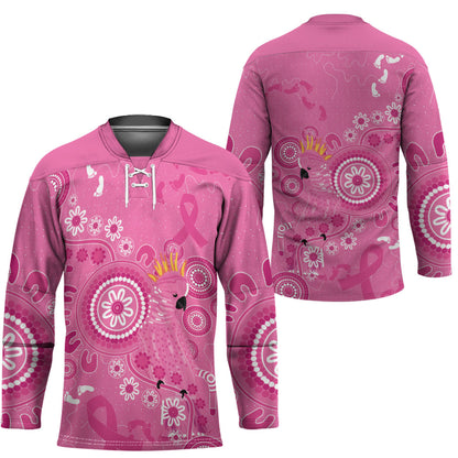 Pink Ribbon Australia Hockey Jersey Breast Cancer Support Aboriginal Cacatua leadbeateri
