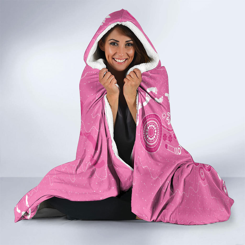 Pink Ribbon Australia Hooded Blanket Breast Cancer Support Aboriginal Cacatua leadbeateri