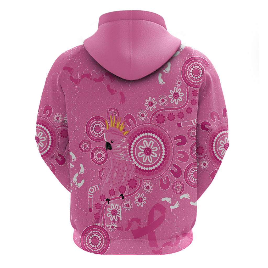 Pink Ribbon Australia Hoodie Breast Cancer Support Aboriginal Cacatua leadbeateri