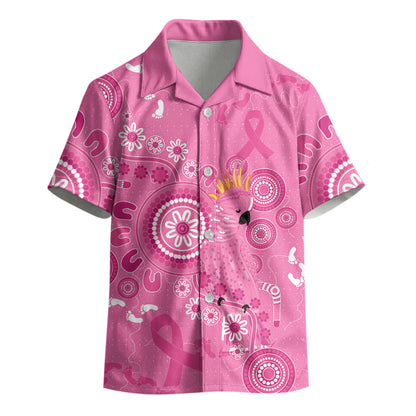 Pink Ribbon Australia Kid Hawaiian Shirt Breast Cancer Support Aboriginal Cacatua leadbeateri