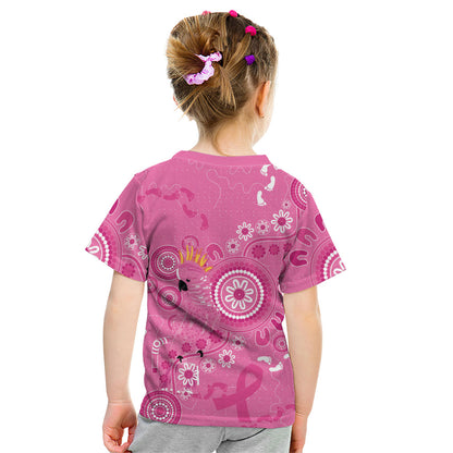 Pink Ribbon Australia Kid T Shirt Breast Cancer Support Aboriginal Cacatua leadbeateri