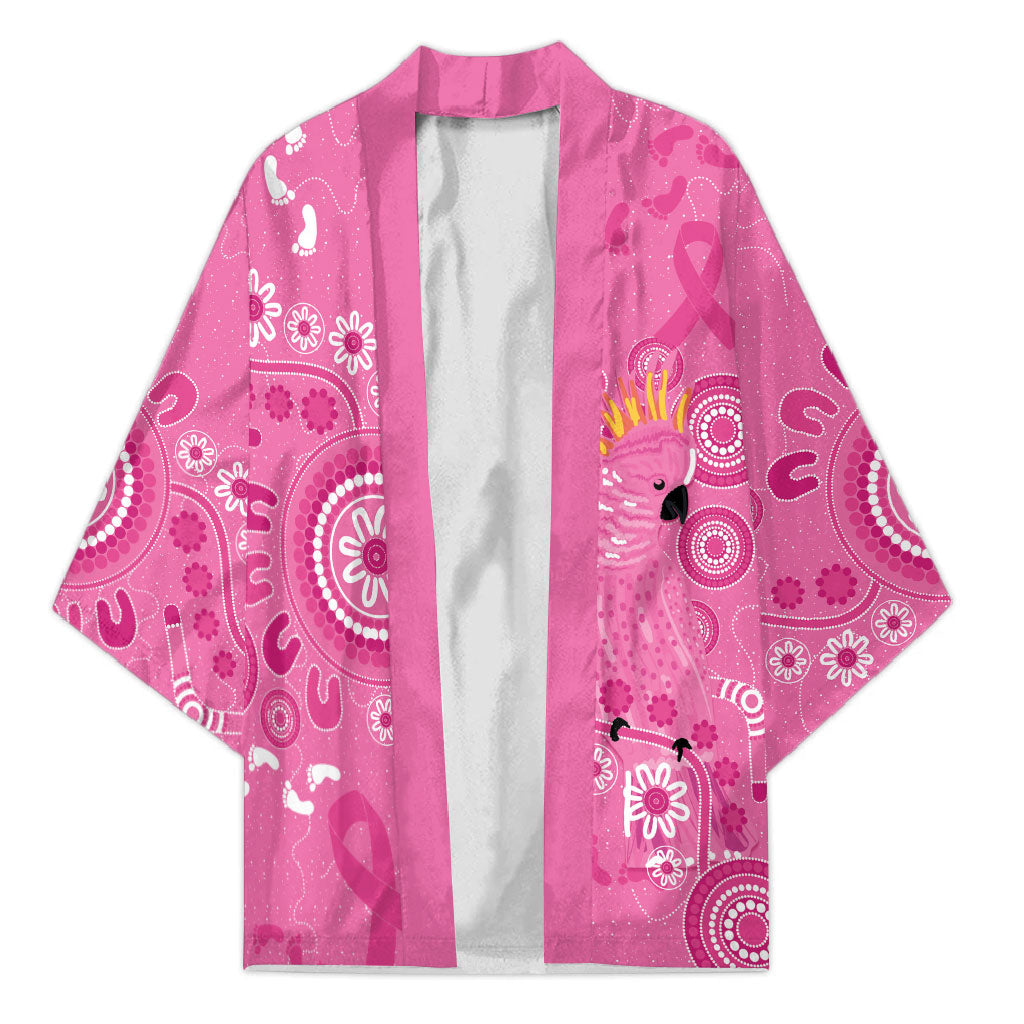 Pink Ribbon Australia Kimono Breast Cancer Support Aboriginal Cacatua leadbeateri