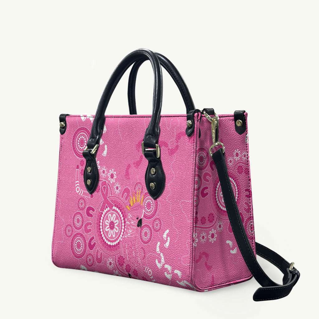 Pink Ribbon Australia Leather Bag Breast Cancer Support Aboriginal Cacatua leadbeateri