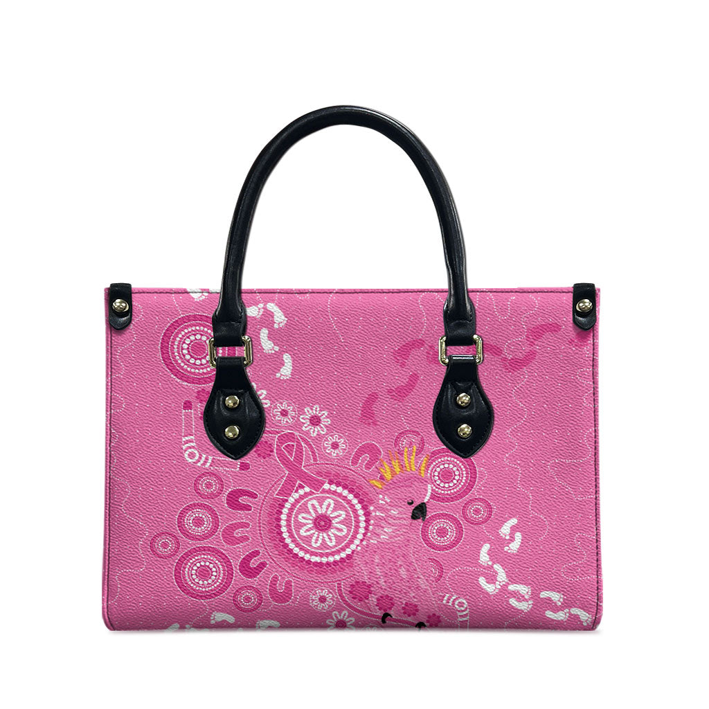 Pink Ribbon Australia Leather Bag Breast Cancer Support Aboriginal Cacatua leadbeateri