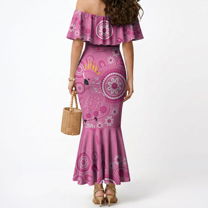 Pink Ribbon Australia Mermaid Dress Breast Cancer Support Aboriginal Cacatua leadbeateri