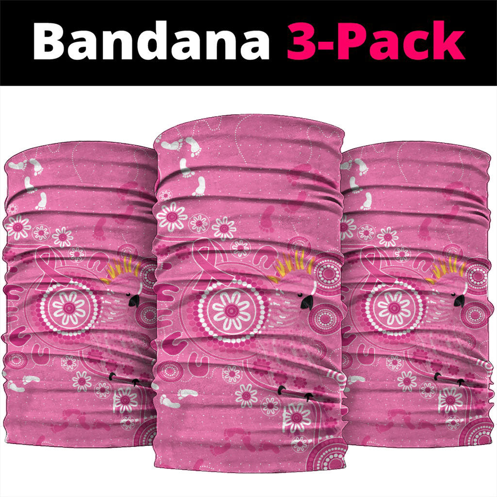 Pink Ribbon Australia Neck Gaiter Breast Cancer Support Aboriginal Cacatua leadbeateri