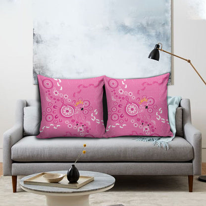 Pink Ribbon Australia Pillow Cover Breast Cancer Support Aboriginal Cacatua leadbeateri