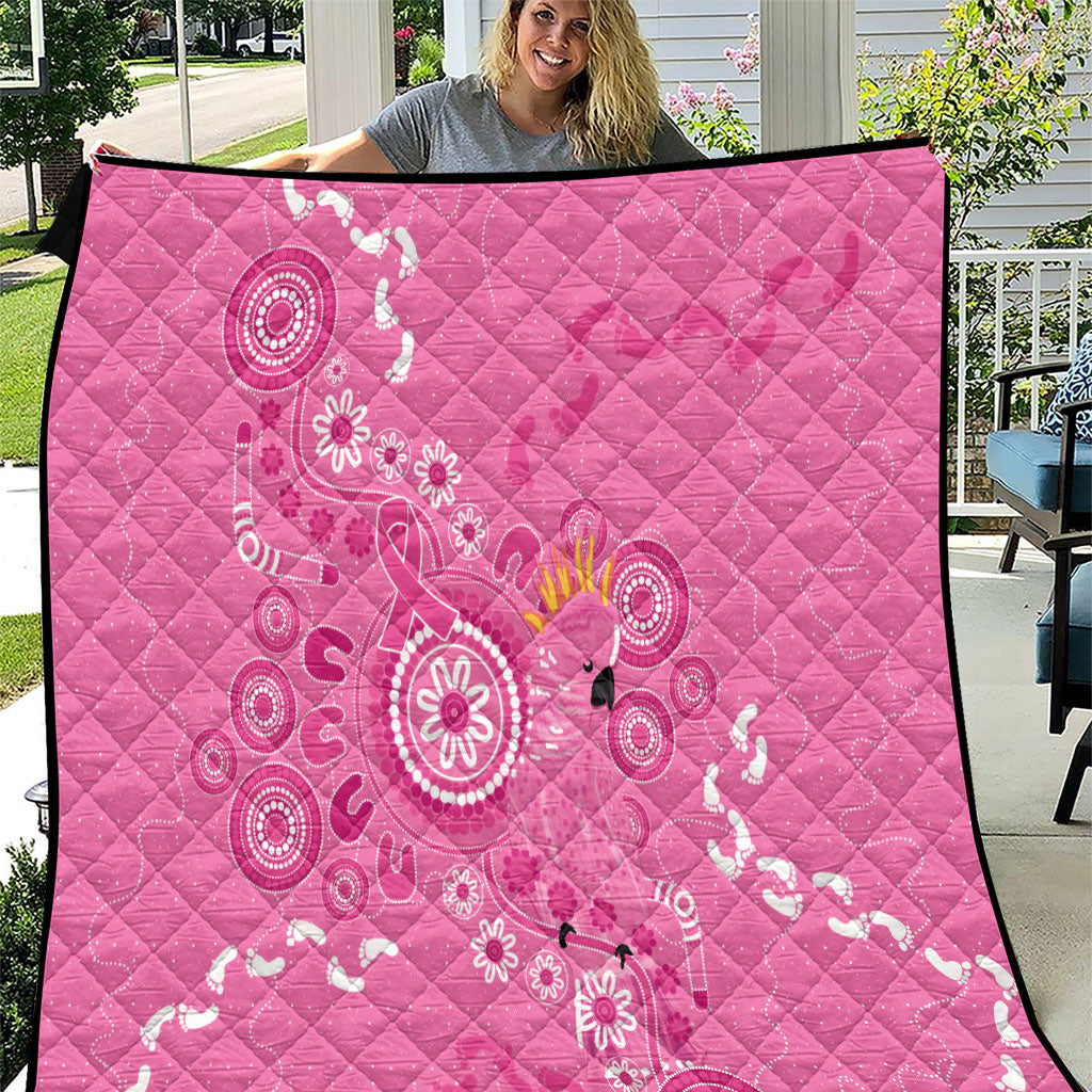 Pink Ribbon Australia Quilt Breast Cancer Support Aboriginal Cacatua leadbeateri