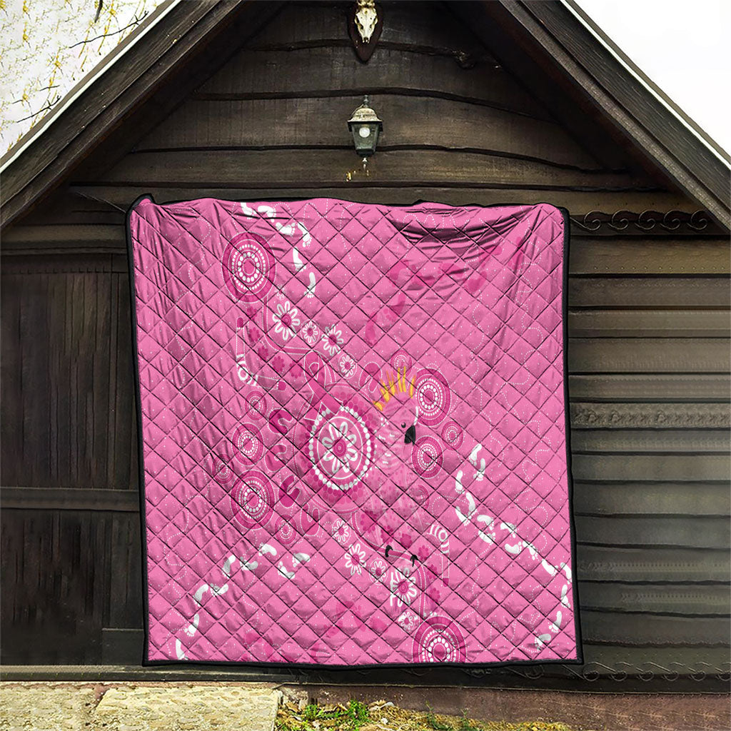 Pink Ribbon Australia Quilt Breast Cancer Support Aboriginal Cacatua leadbeateri