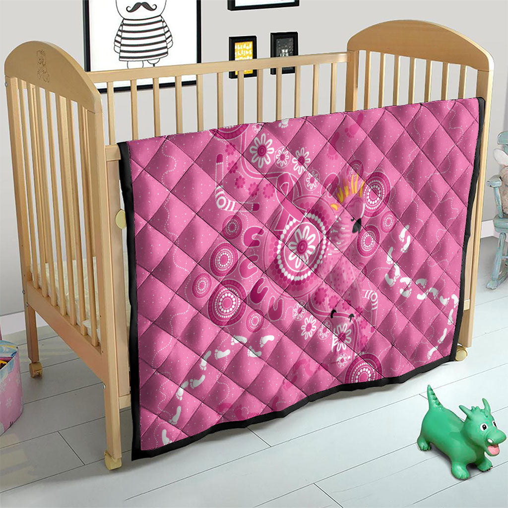 Pink Ribbon Australia Quilt Breast Cancer Support Aboriginal Cacatua leadbeateri