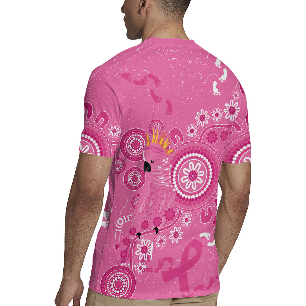 Pink Ribbon Australia Rugby Jersey Breast Cancer Support Aboriginal Cacatua leadbeateri
