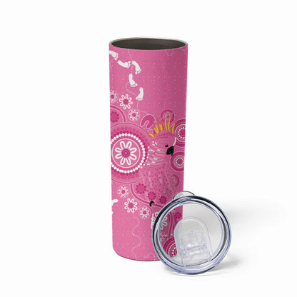 Pink Ribbon Australia Skinny Tumbler Breast Cancer Support Aboriginal Cacatua leadbeateri