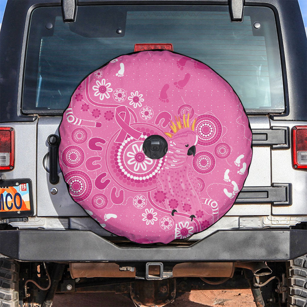 Pink Ribbon Australia Spare Tire Cover Breast Cancer Support Aboriginal Cacatua leadbeateri