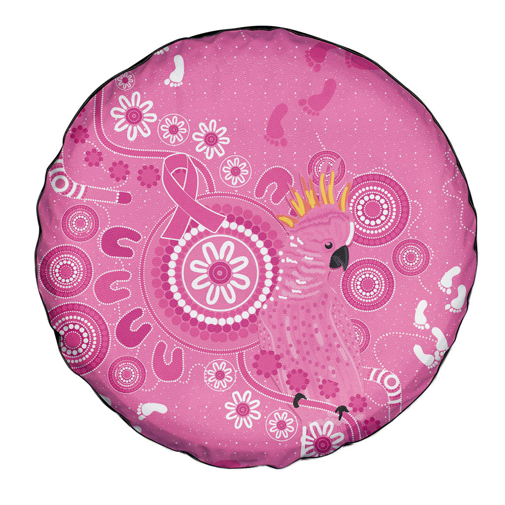 Pink Ribbon Australia Spare Tire Cover Breast Cancer Support Aboriginal Cacatua leadbeateri