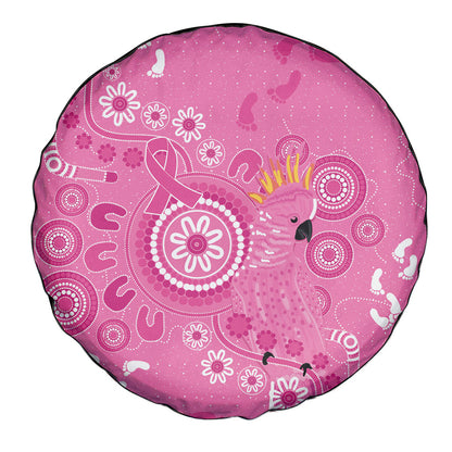 Pink Ribbon Australia Spare Tire Cover Breast Cancer Support Aboriginal Cacatua leadbeateri