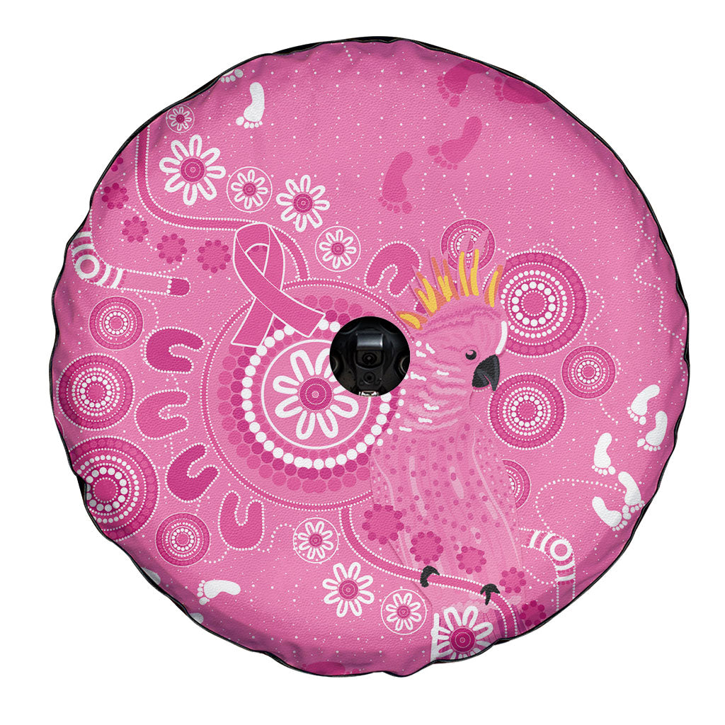 Pink Ribbon Australia Spare Tire Cover Breast Cancer Support Aboriginal Cacatua leadbeateri