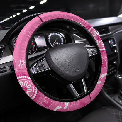 Pink Ribbon Australia Steering Wheel Cover Breast Cancer Support Aboriginal Cacatua leadbeateri