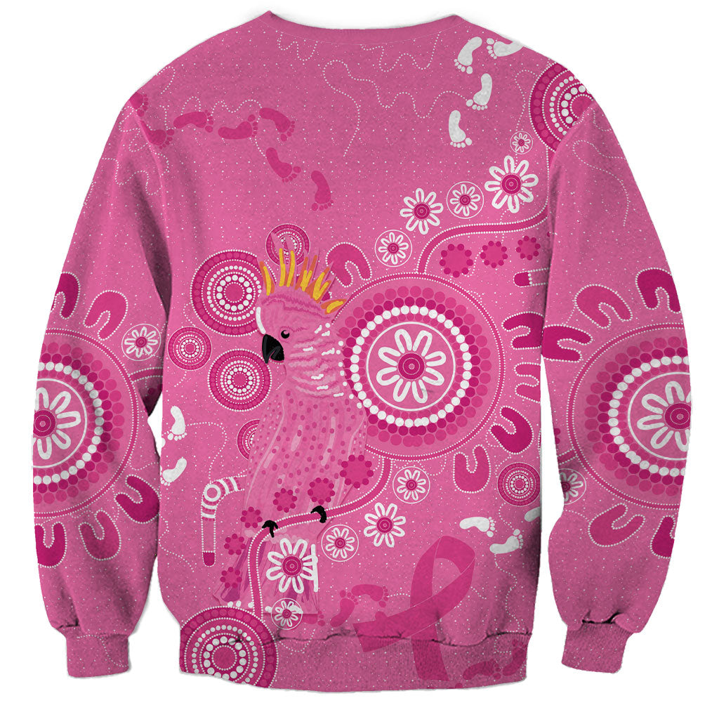 Pink Ribbon Australia Sweatshirt Breast Cancer Support Aboriginal Cacatua leadbeateri