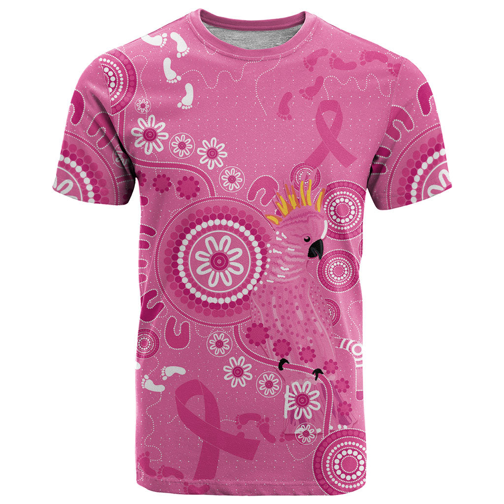 Pink Ribbon Australia T Shirt Breast Cancer Support Aboriginal Cacatua leadbeateri