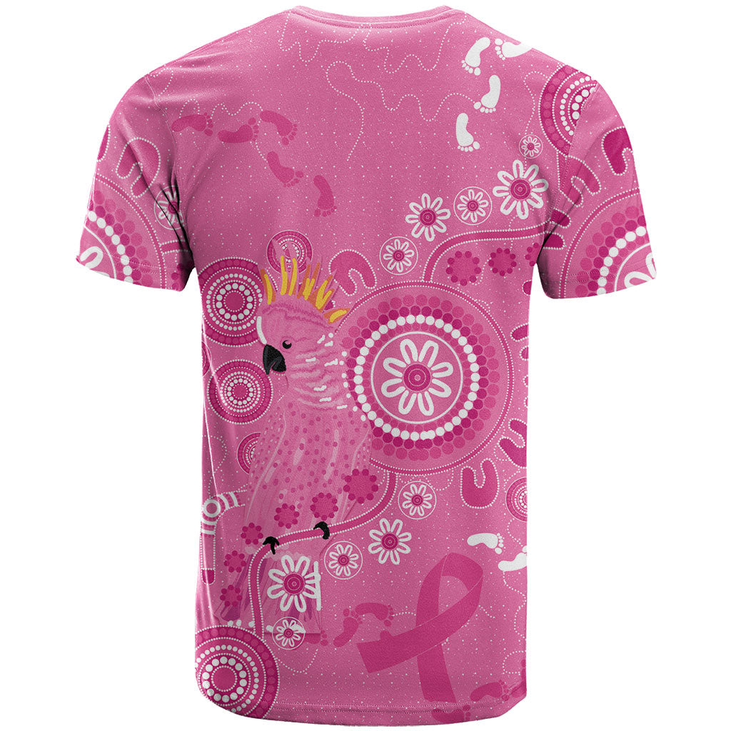 Pink Ribbon Australia T Shirt Breast Cancer Support Aboriginal Cacatua leadbeateri