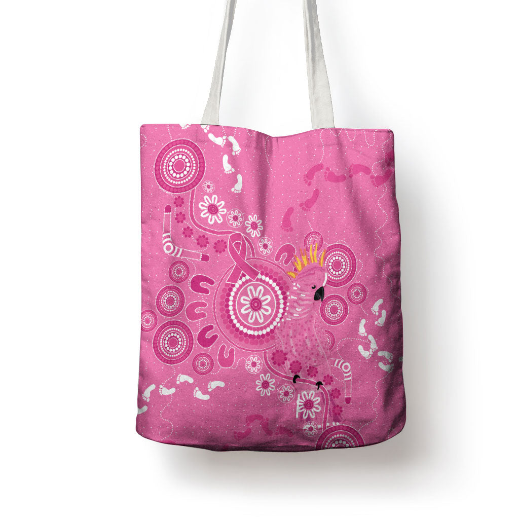 Pink Ribbon Australia Tote Bag Breast Cancer Support Aboriginal Cacatua leadbeateri