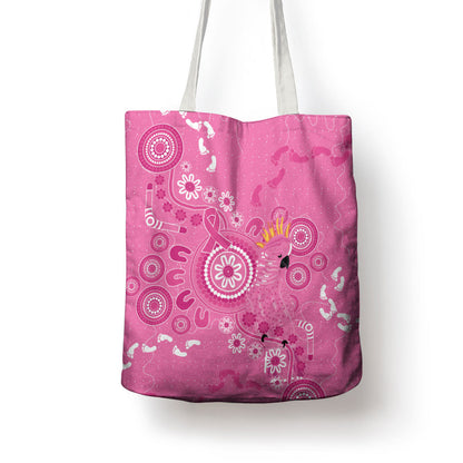 Pink Ribbon Australia Tote Bag Breast Cancer Support Aboriginal Cacatua leadbeateri