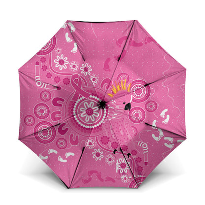Pink Ribbon Australia Umbrella Breast Cancer Support Aboriginal Cacatua leadbeateri