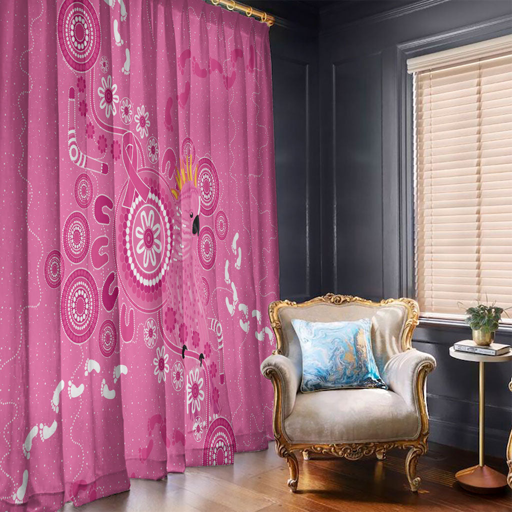 Pink Ribbon Australia Window Curtain Breast Cancer Support Aboriginal Cacatua leadbeateri
