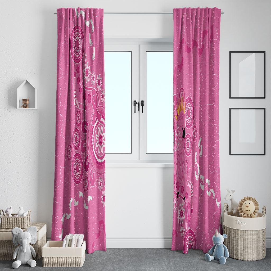 Pink Ribbon Australia Window Curtain Breast Cancer Support Aboriginal Cacatua leadbeateri