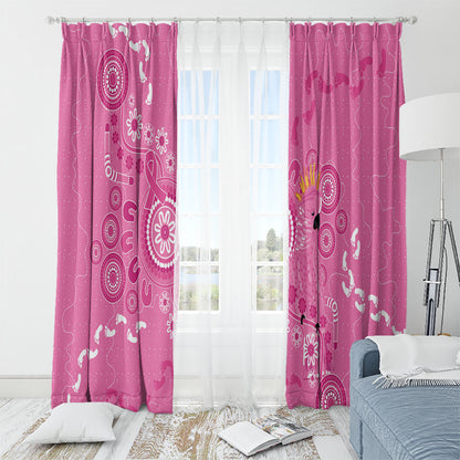 Pink Ribbon Australia Window Curtain Breast Cancer Support Aboriginal Cacatua leadbeateri