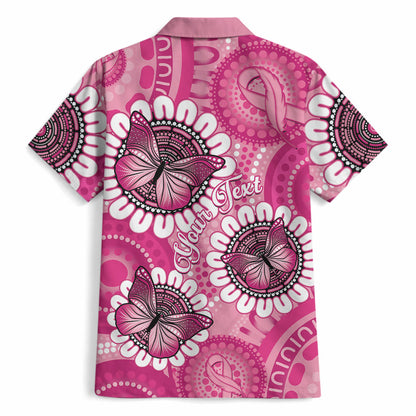Personalised Australia Indigenous Hawaiian Shirt Breast Cancer Ribbon Think Pink - Pink Version