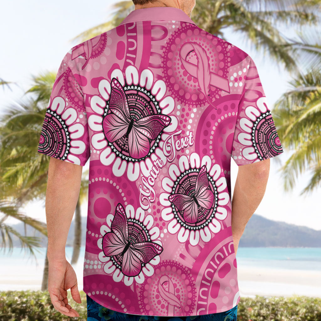 Personalised Australia Indigenous Hawaiian Shirt Breast Cancer Ribbon Think Pink - Pink Version