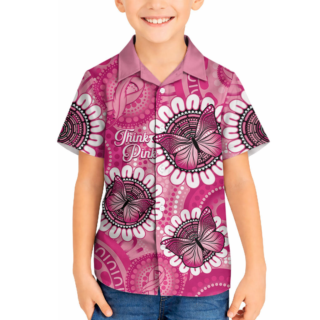 Personalised Australia Indigenous Hawaiian Shirt Breast Cancer Ribbon Think Pink - Pink Version