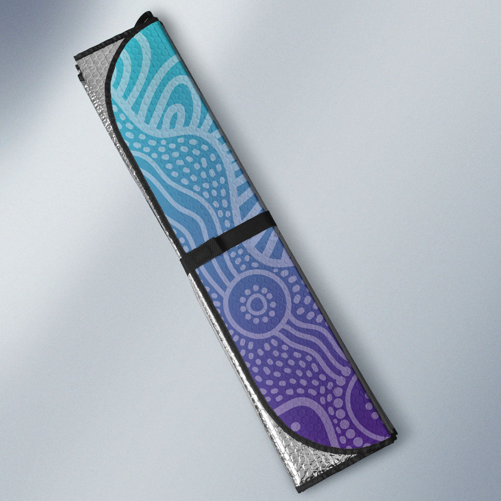 Australia Indigenous Auto Sun Shade Suicide Prevention Month Ribbon Aboriginal Art