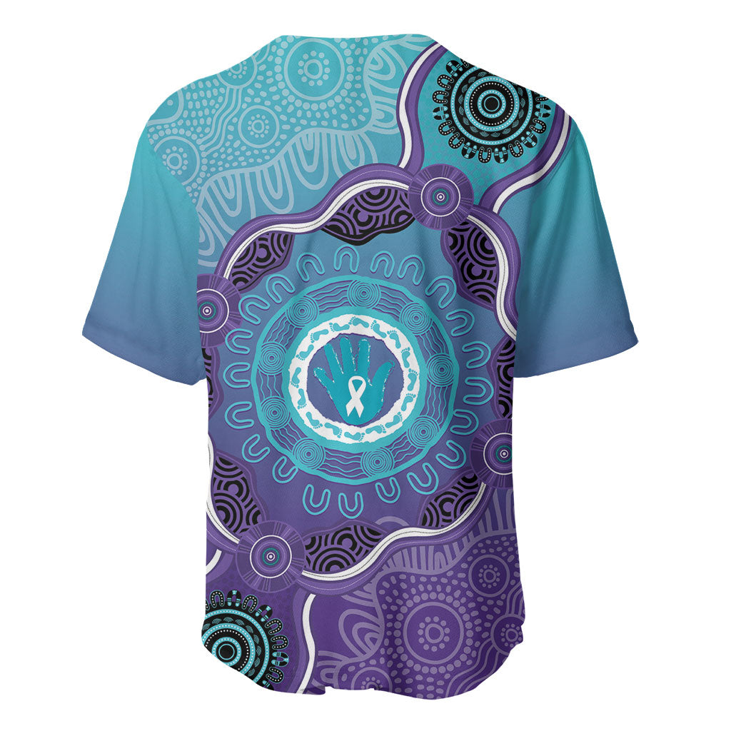 Australia Indigenous Baseball Jersey Suicide Prevention Month Ribbon Aboriginal Art
