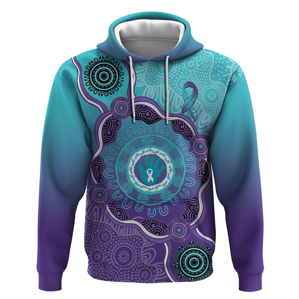 Australia Indigenous Hoodie Suicide Prevention Month Ribbon Aboriginal Art