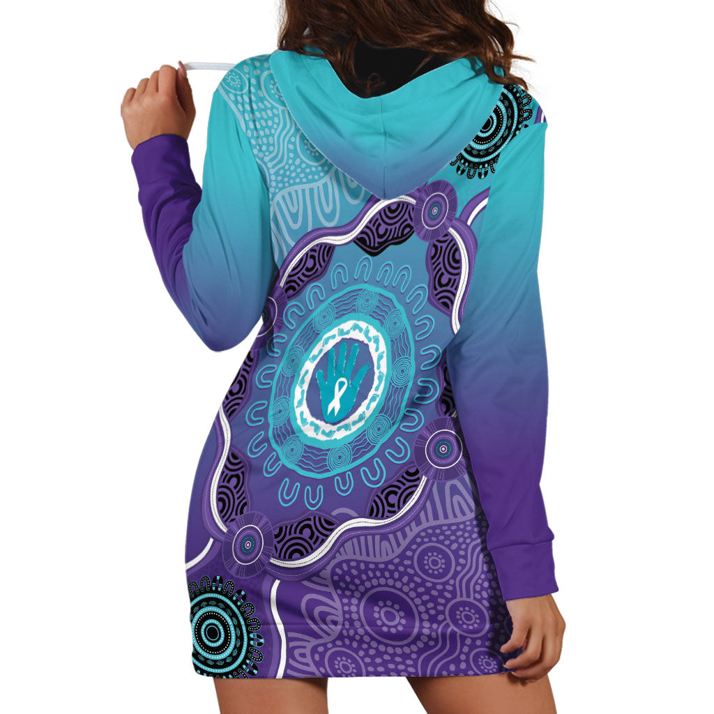 Australia Indigenous Hoodie Dress Suicide Prevention Month Ribbon Aboriginal Art
