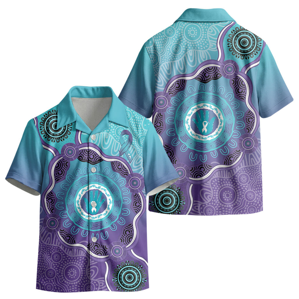 Australia Indigenous Kid Hawaiian Shirt Suicide Prevention Month Ribbon Aboriginal Art