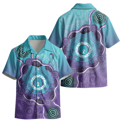 Australia Indigenous Kid Hawaiian Shirt Suicide Prevention Month Ribbon Aboriginal Art