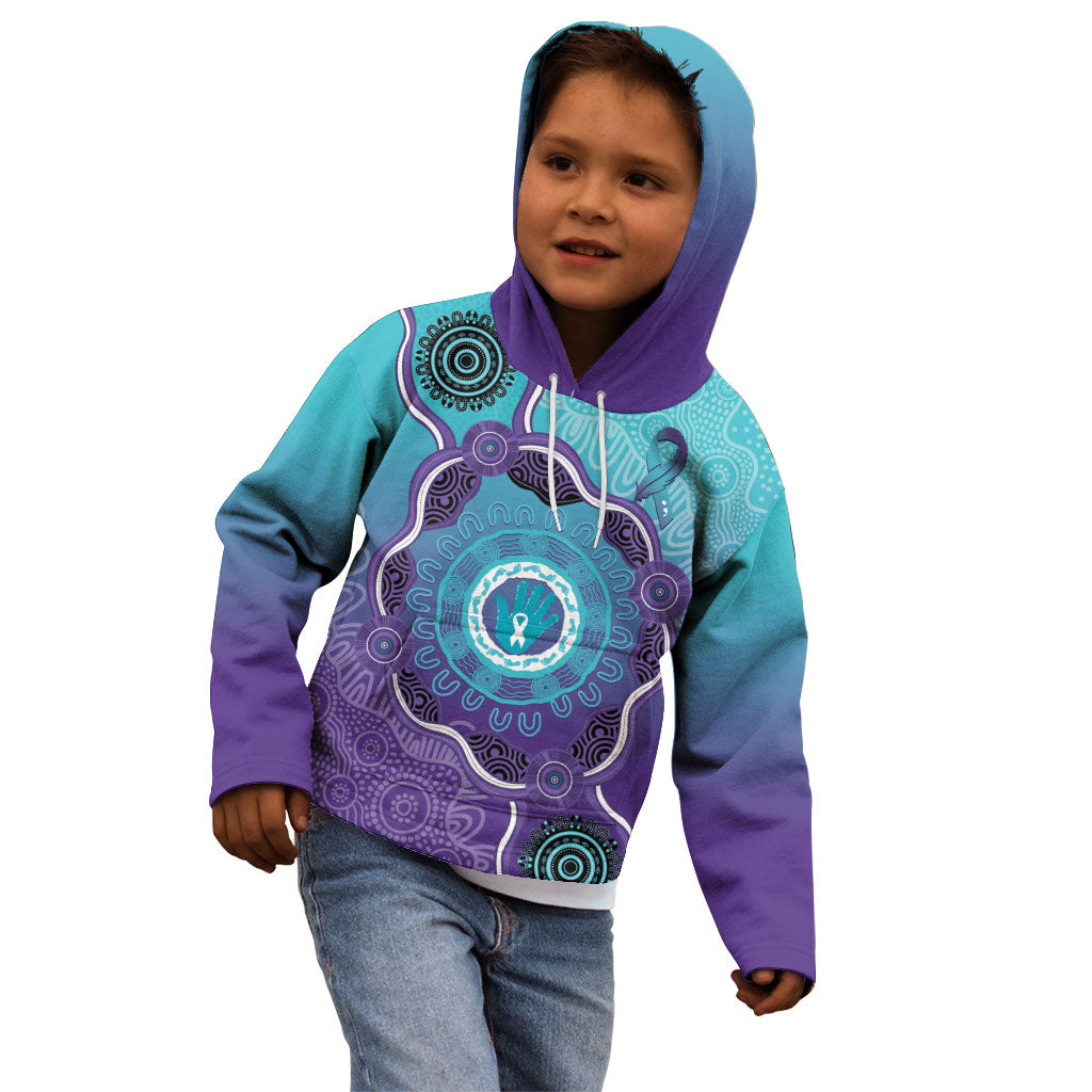 Australia Indigenous Kid Hoodie Suicide Prevention Month Ribbon Aboriginal Art