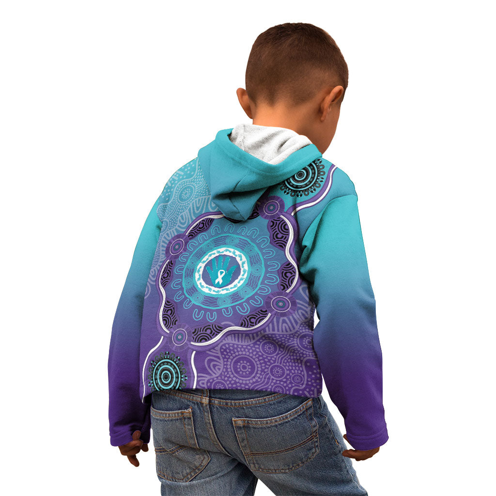 Australia Indigenous Kid Hoodie Suicide Prevention Month Ribbon Aboriginal Art