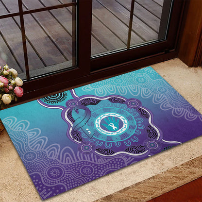 Australia Indigenous Rubber Doormat Suicide Prevention Month Ribbon Aboriginal Art
