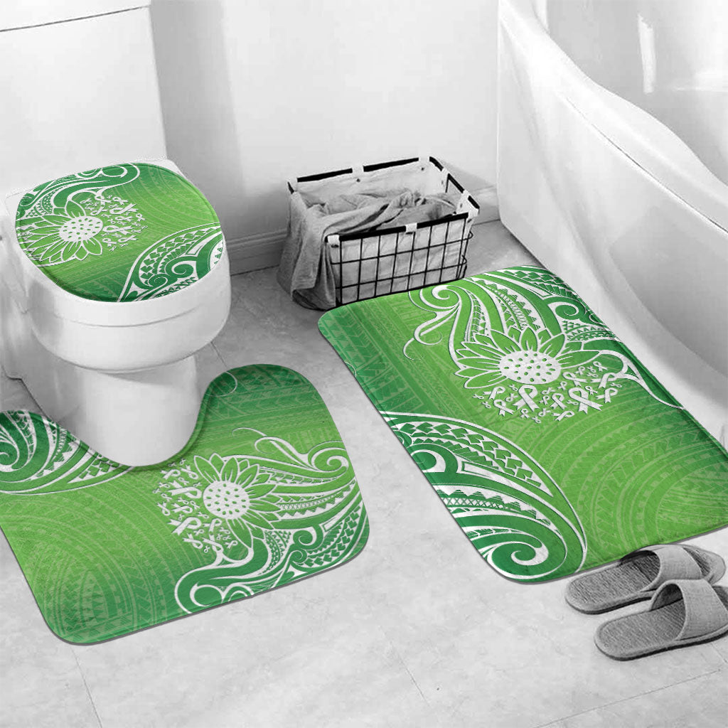 Polynesia Depression Support Bathroom Set Sunflower Green Ribbons Polynesian Tattoo